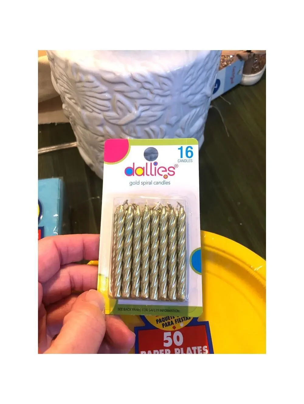 Dallies NEW Blue and Yellow Party Pack - Napkins, Small Plates, Candles